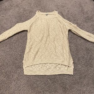 Knit Open Shoulder Sweater